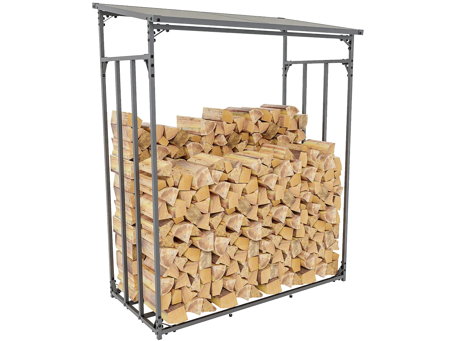 Etagère bois de cheminée - Métal - M - Anthracite - Ruston