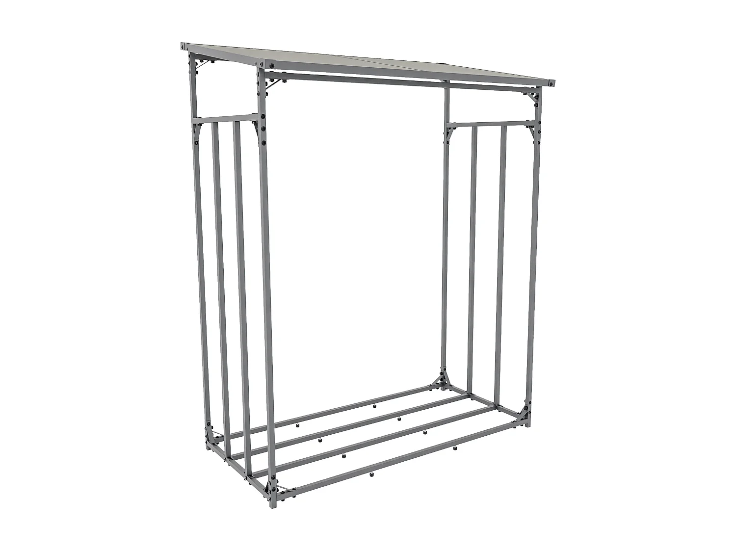 Etagère bois de cheminée - Métal - M - Anthracite - Ruston