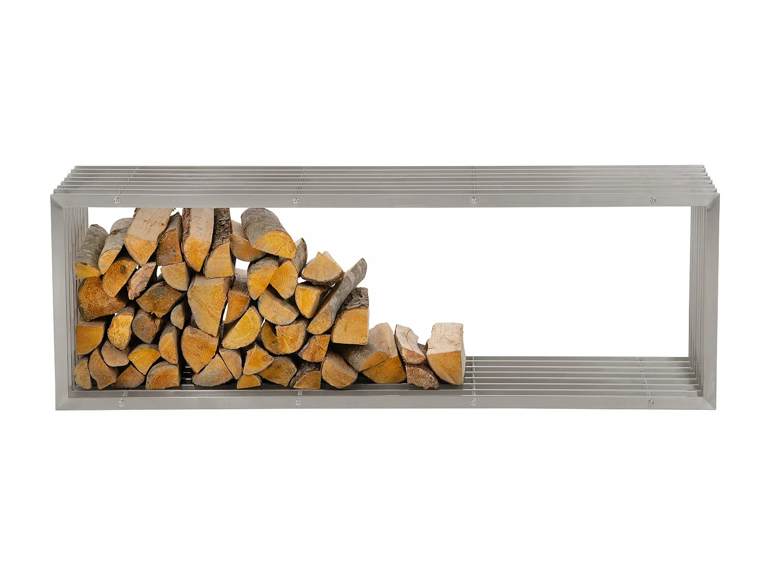 Etagère bois de cheminée - Métal - 50 x 40 x 150cm - Acier inoxydable - Irving