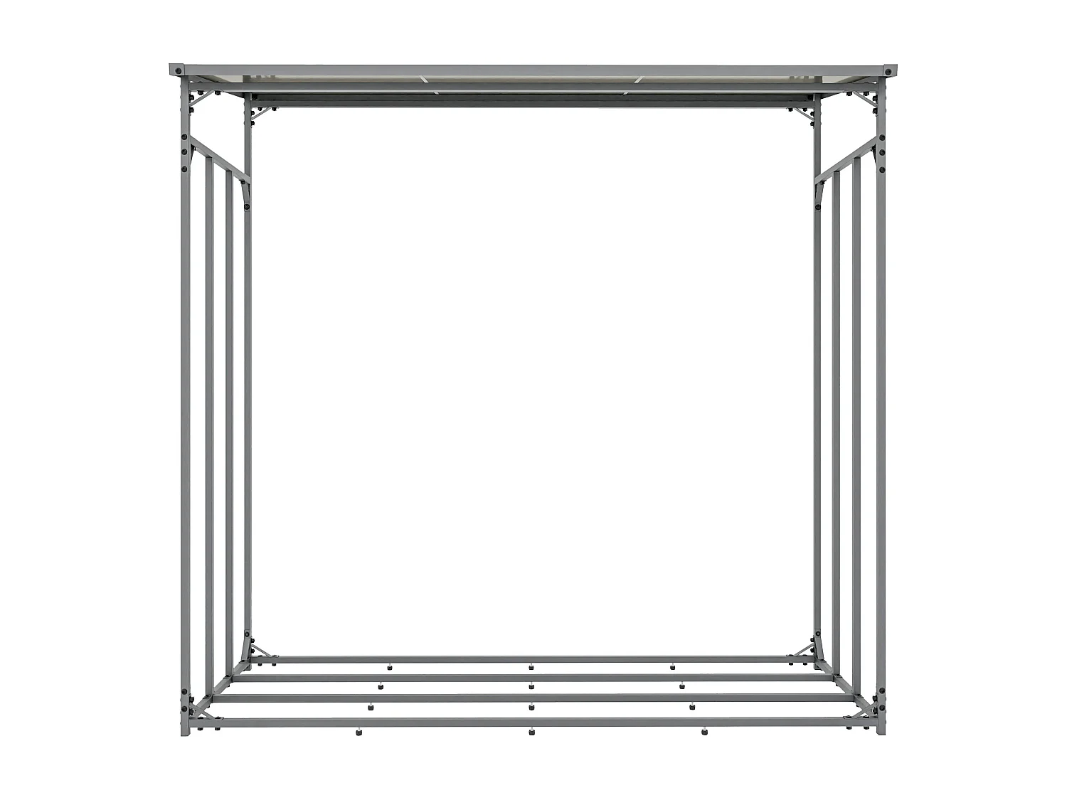 Kaminholzregal - Metall - XXL - anthrazit - Ruston