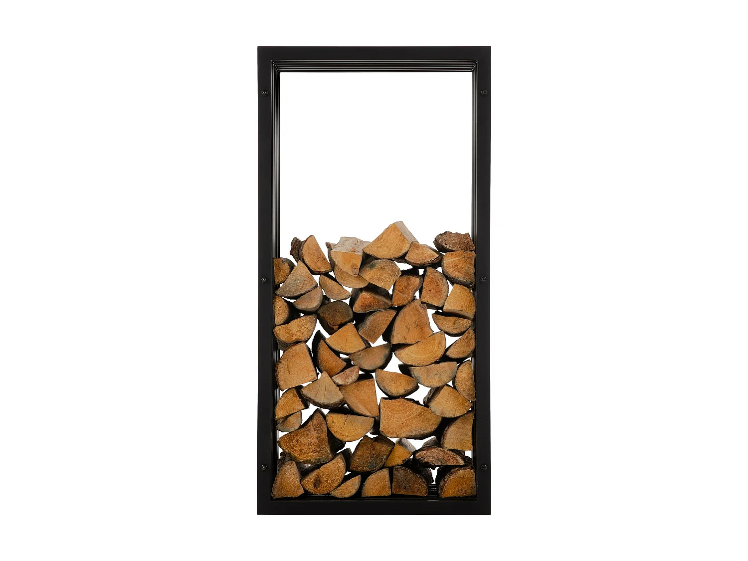 Brandhoutrek  - Metalen - 50 x 40 x 100cm - mat zwart - Irving