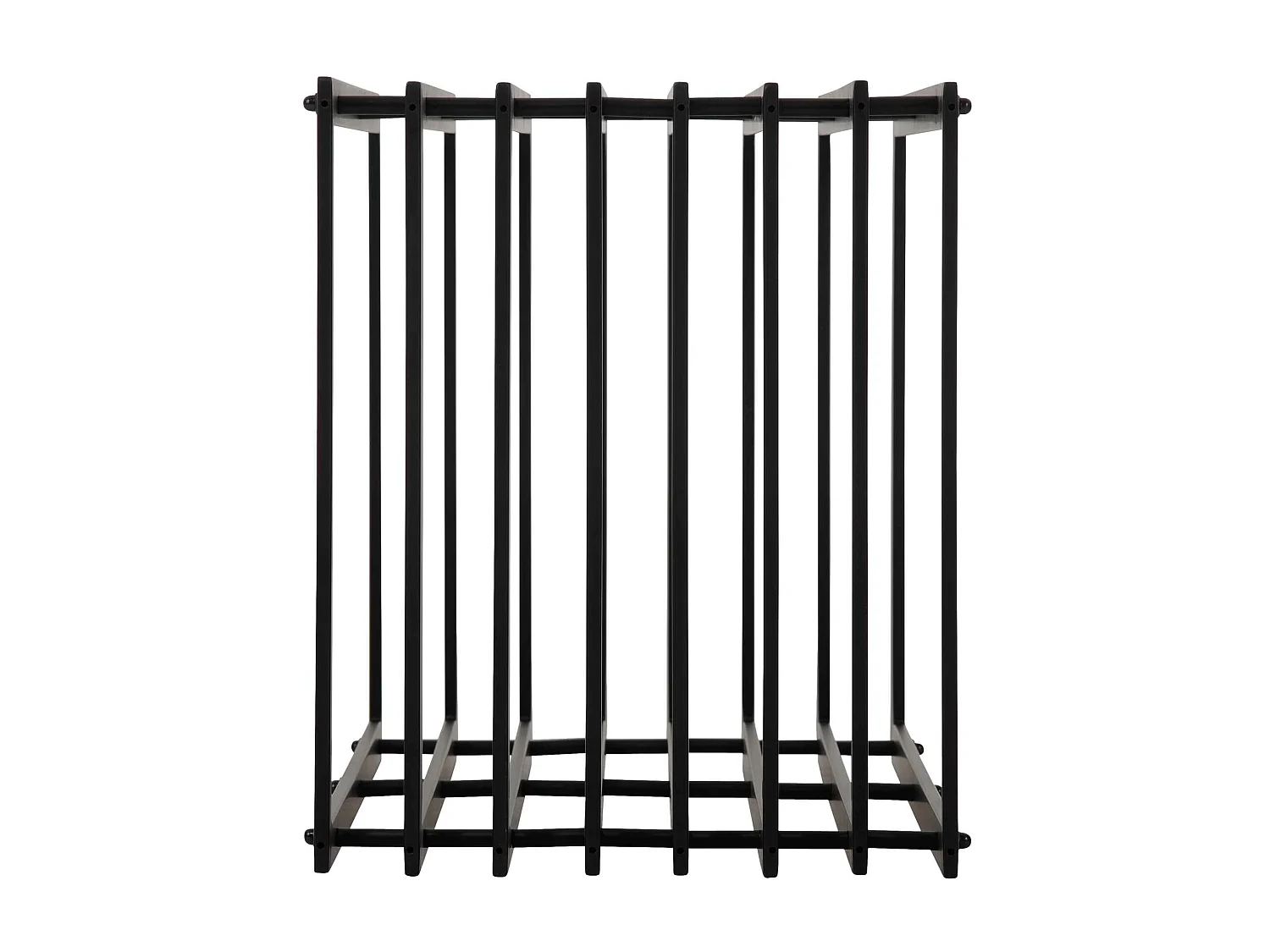 Etagère bois de cheminée - Métal - 50 x 40 x 100cm - Noir-mat - Irving