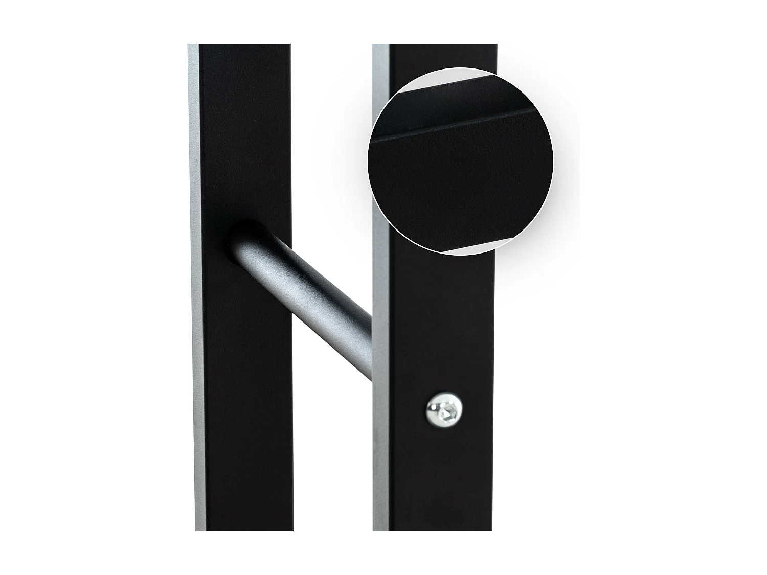 Etagère bois de cheminée - Métal - 25x100x80 cm - Noir - Keri V2