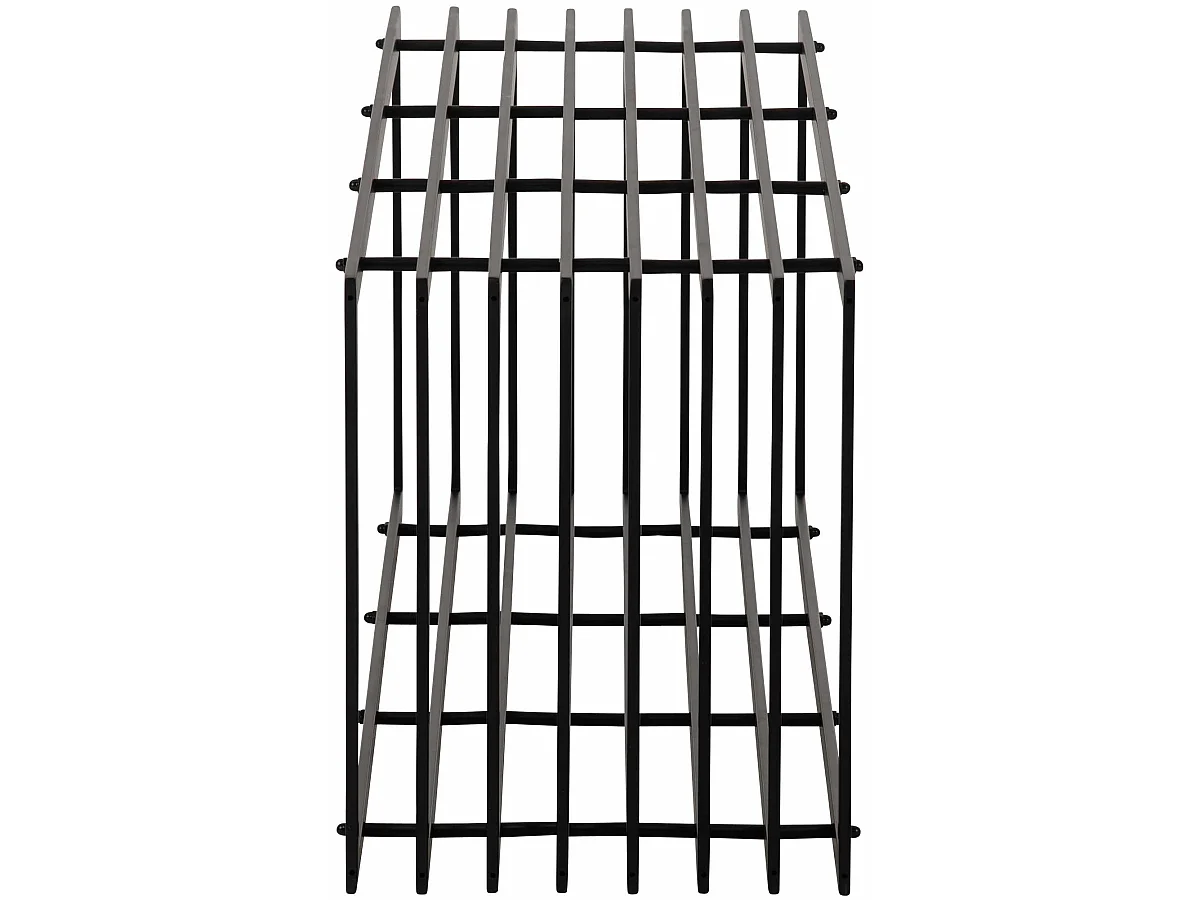 Brandhoutrek  - Metalen - 50 x 40 x 150cm - mat zwart - Irving