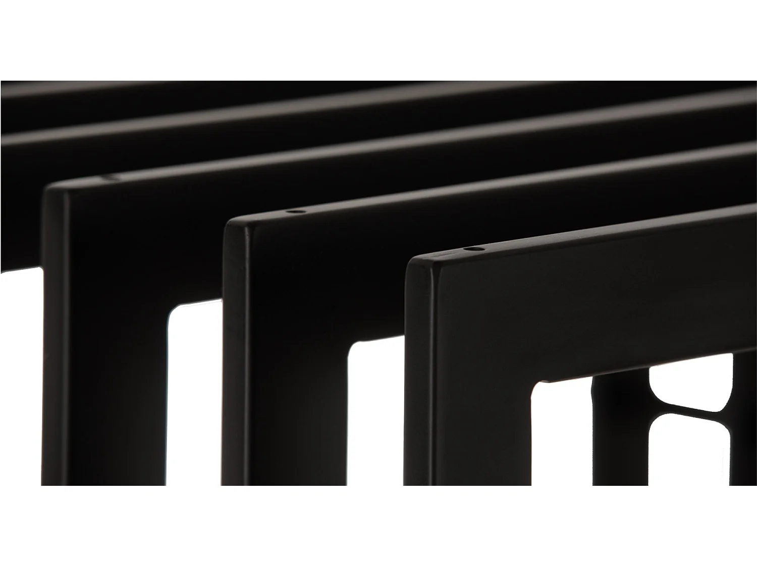 Etagère bois de cheminée - Métal - 50 x 40 x 150cm - Noir-mat - Irving