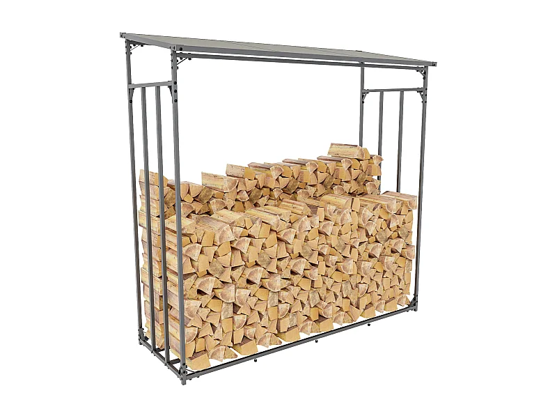 Kaminholzregal - Metall - XXL - anthrazit - Ruston