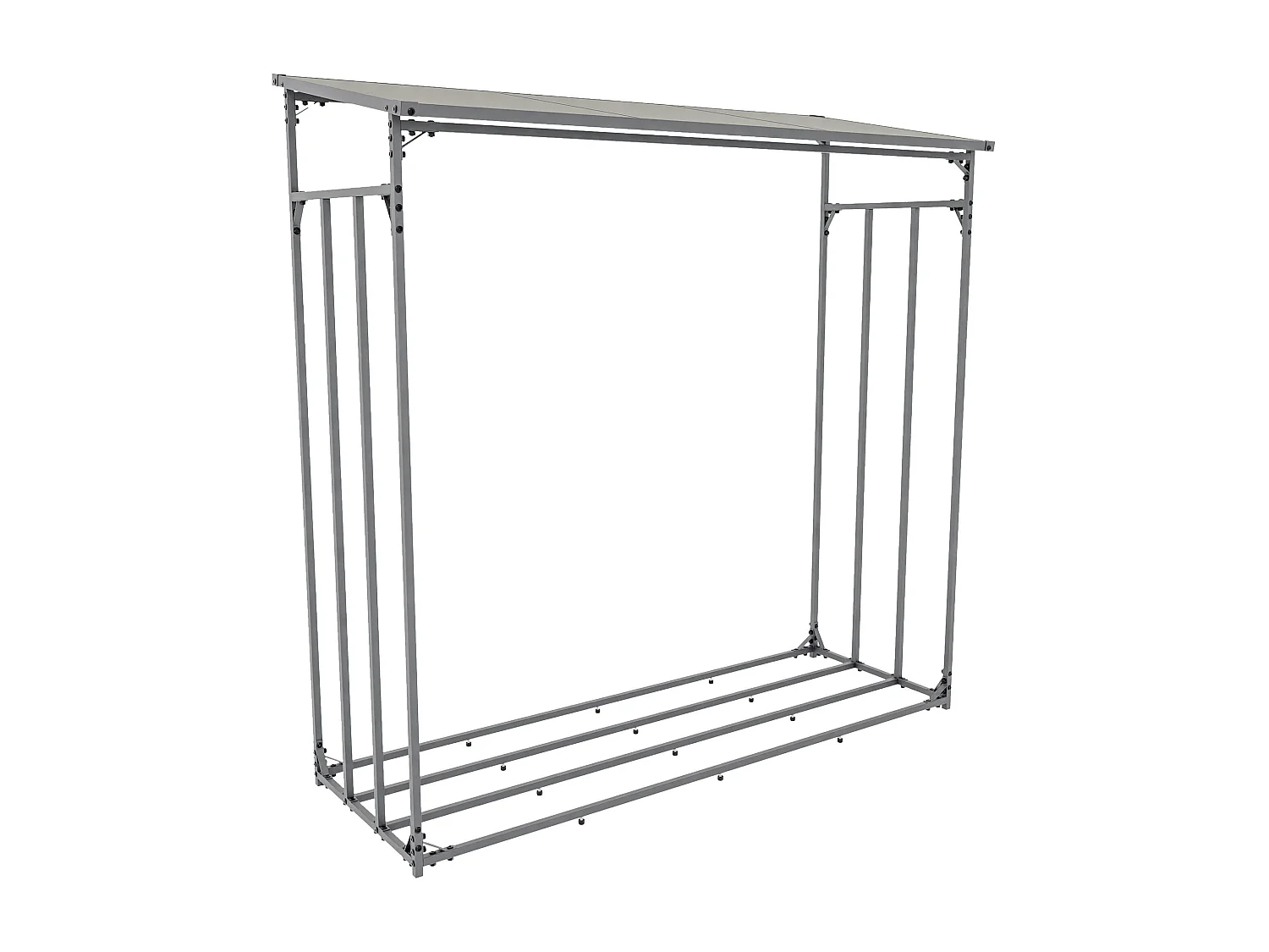 Etagère bois de cheminée - Métal - XXL - Anthracite - Ruston