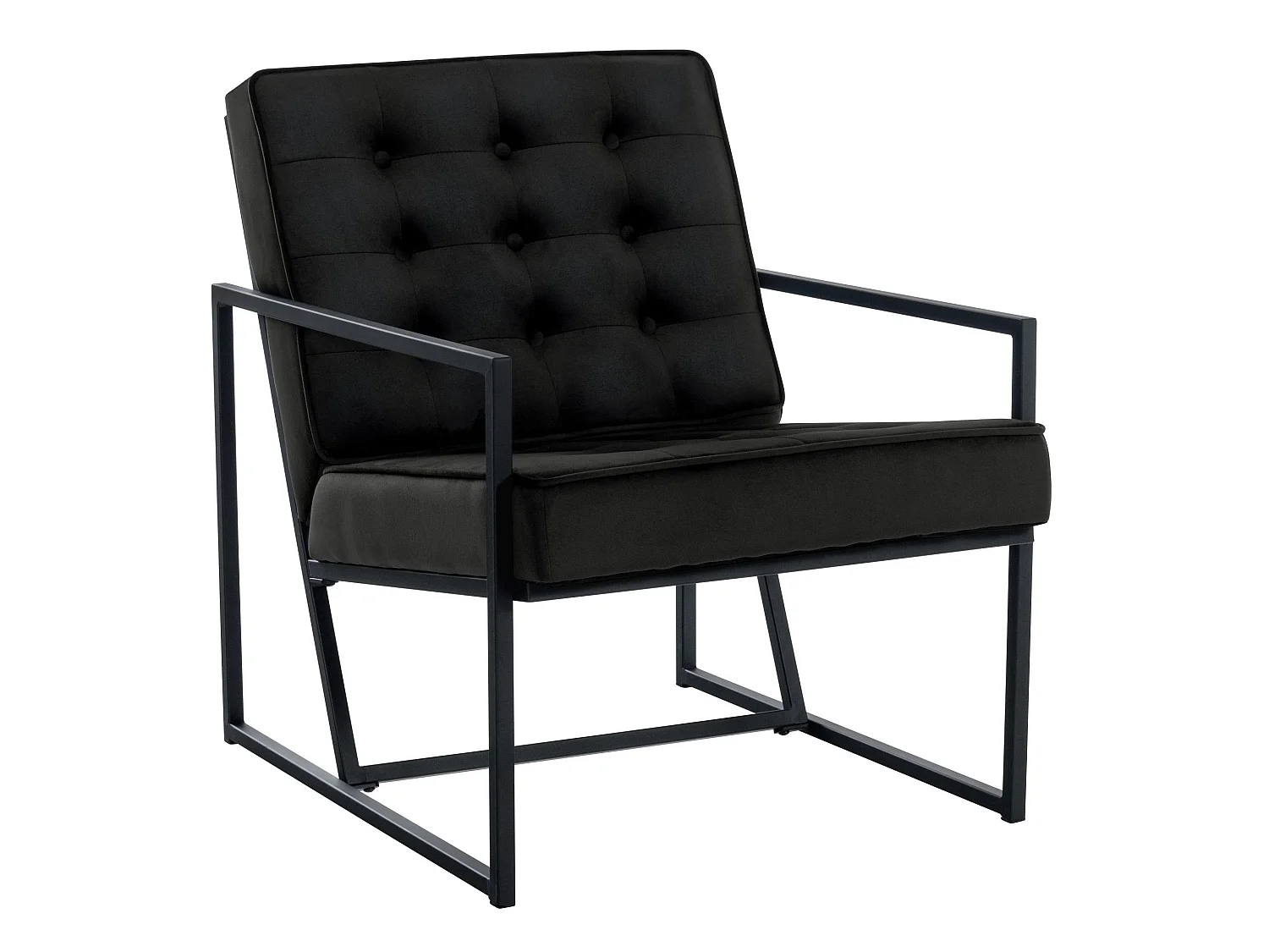 Chaise longue - Velours - Noir - Avon