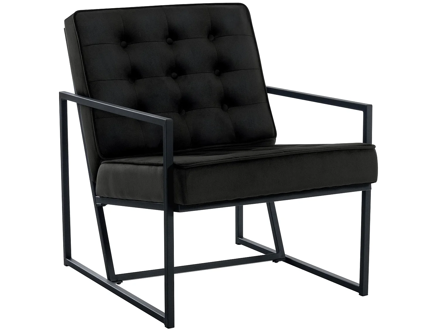 Chaise longue - Velours - Noir - Avon