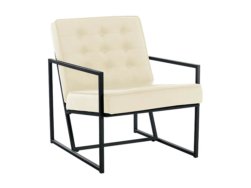 Fauteuil Lounge Avon Velours - creme79.50