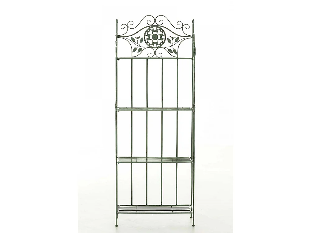Scaffale in piedi - Metallo - 66 x 32 x 175cm - verde antico - Flora
