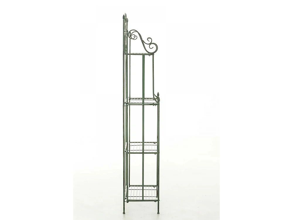 Scaffale in piedi - Metallo - 66 x 32 x 175cm - verde antico - Flora