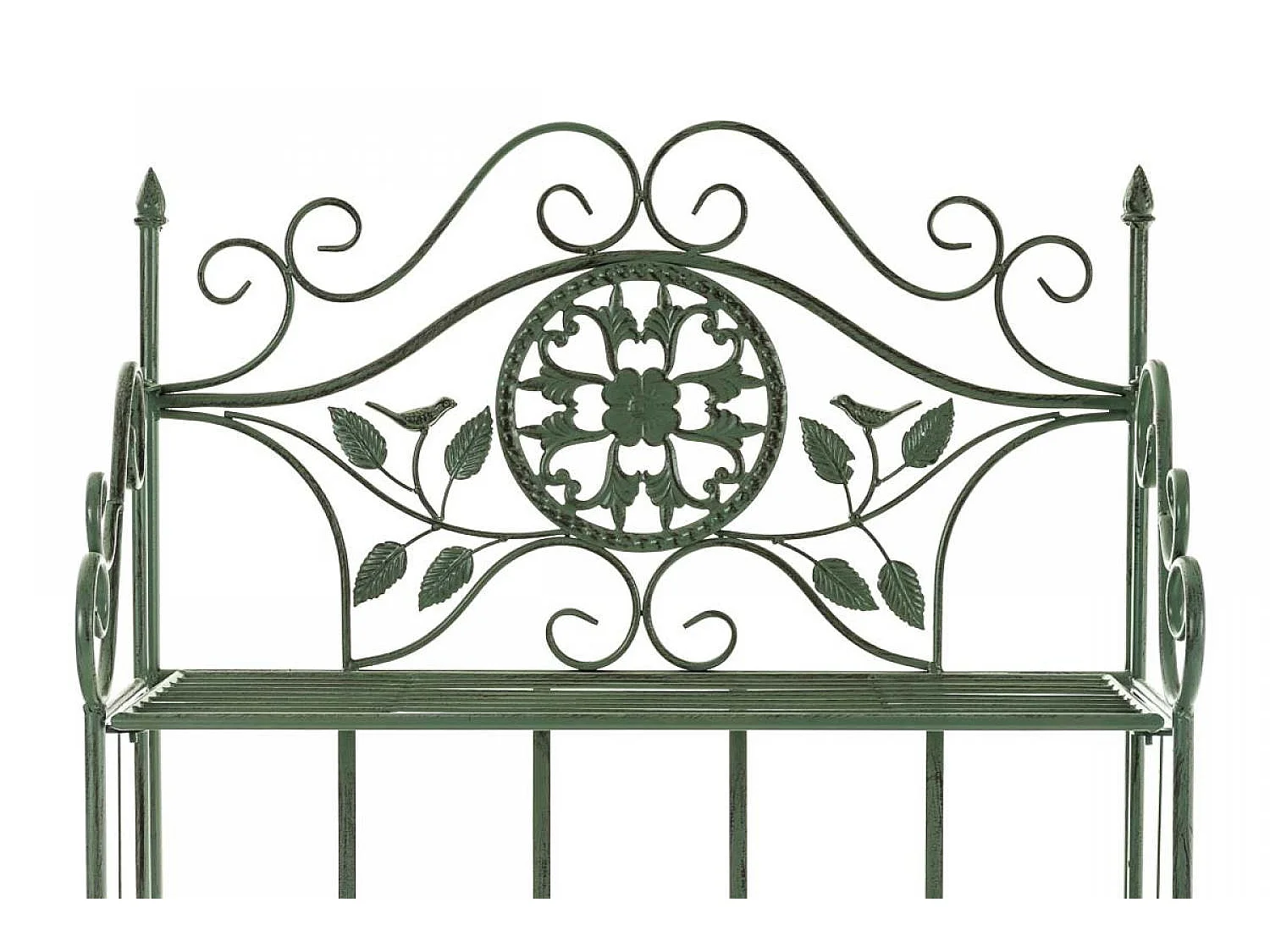 Scaffale in piedi - Metallo - 66 x 32 x 175cm - verde antico - Flora