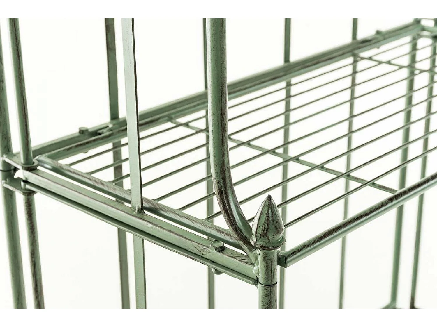 Scaffale in piedi - Metallo - 66 x 32 x 175cm - verde antico - Flora