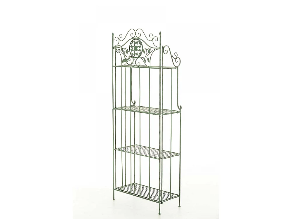 Étagères sur pied - Métal - 66 x 32 x 175cm - Vert antique - Flora