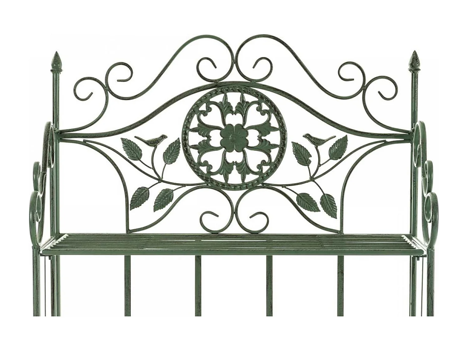 Étagères sur pied - Métal - 66 x 32 x 175cm - Vert antique - Flora