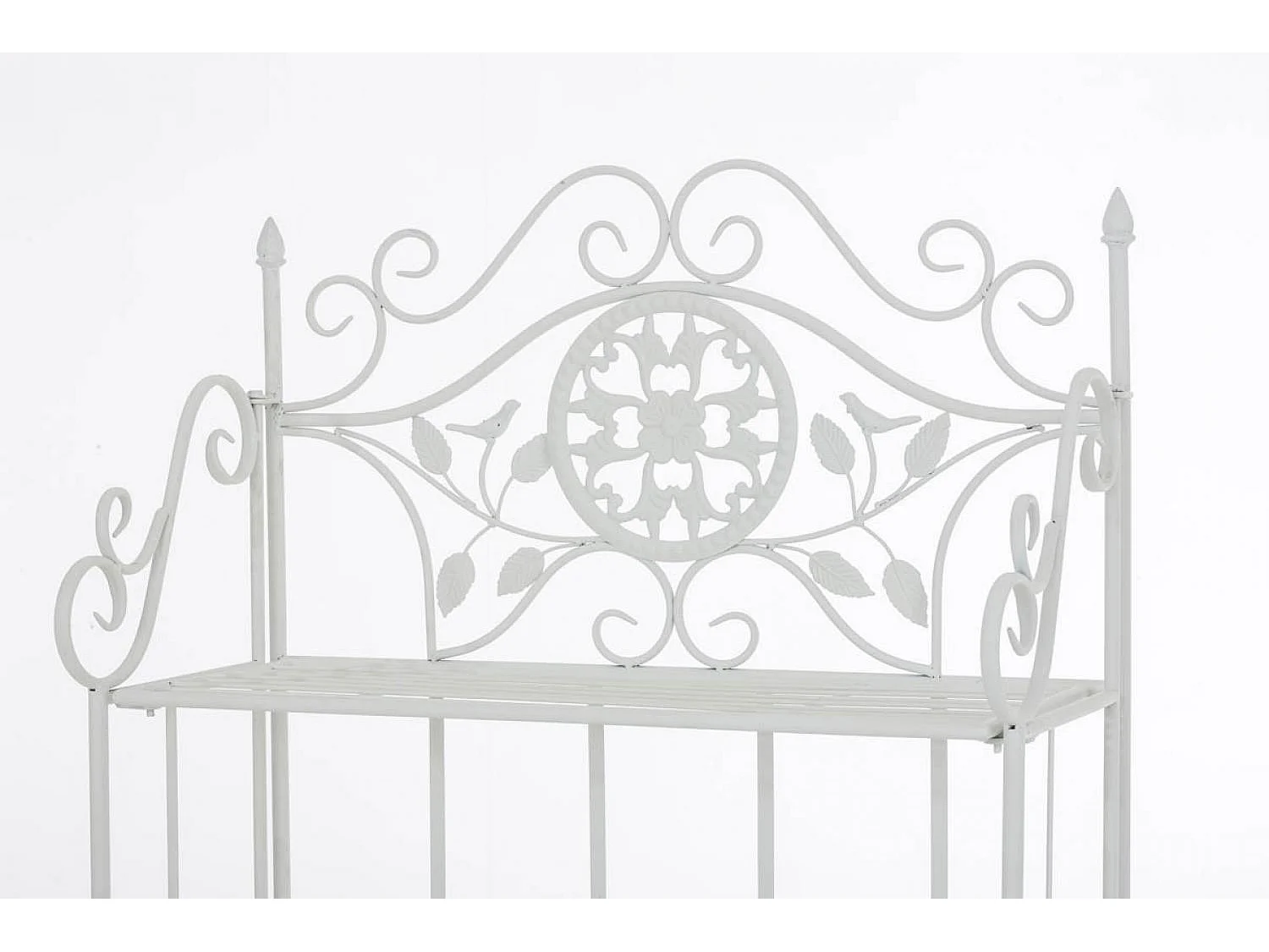 Étagères sur pied - Métal - 66 x 32 x 175cm - Blanc - Flora