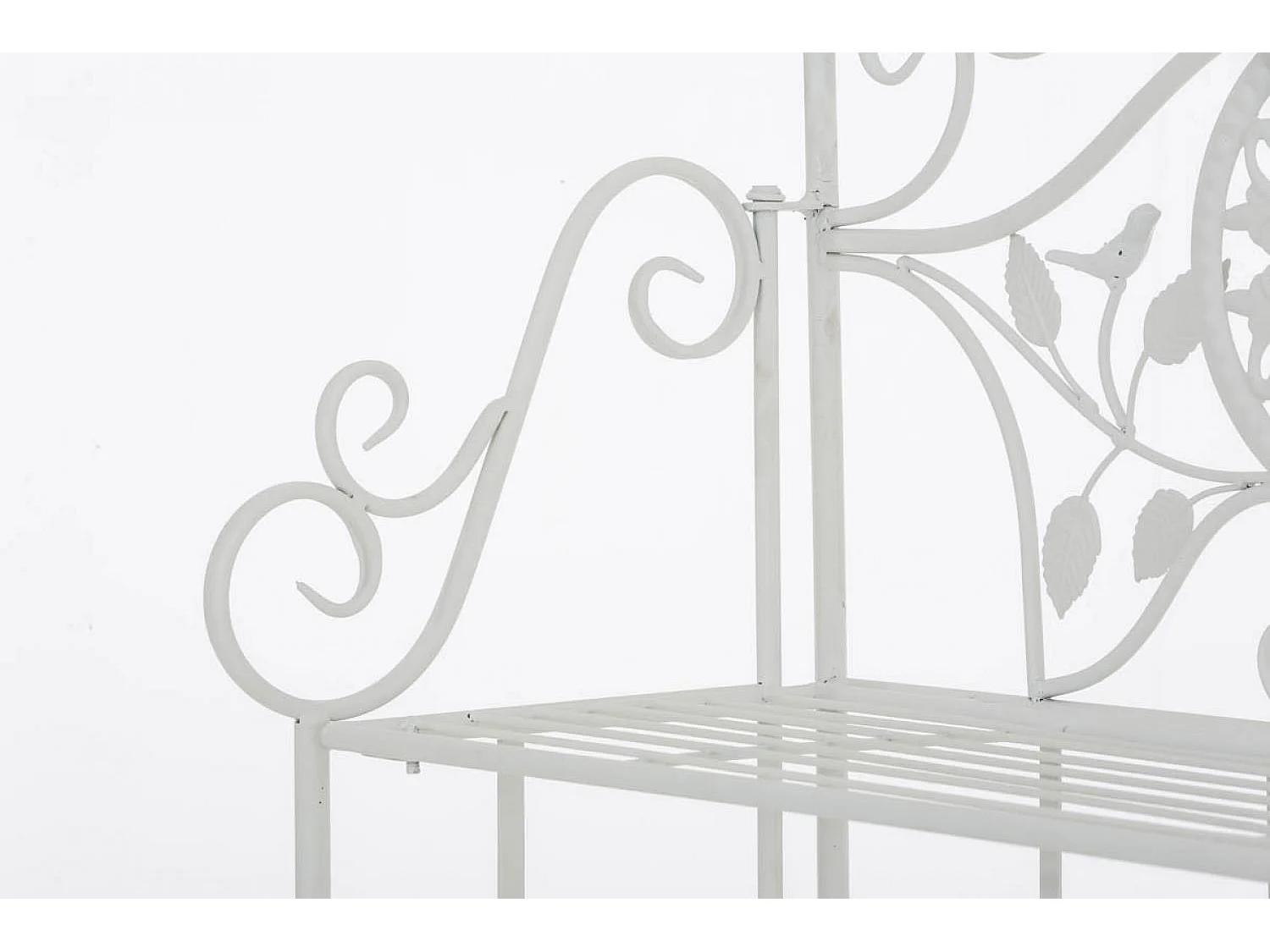 Étagères sur pied - Métal - 66 x 32 x 175cm - Blanc - Flora