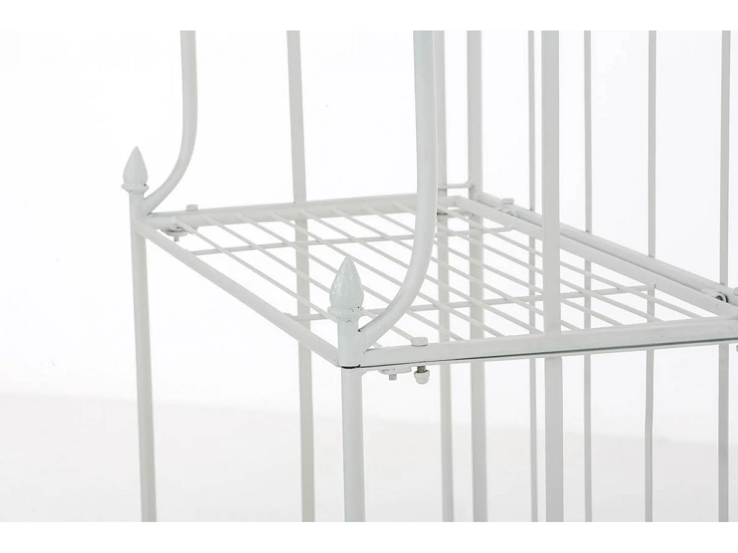 Étagères sur pied - Métal - 66 x 32 x 175cm - Blanc - Flora