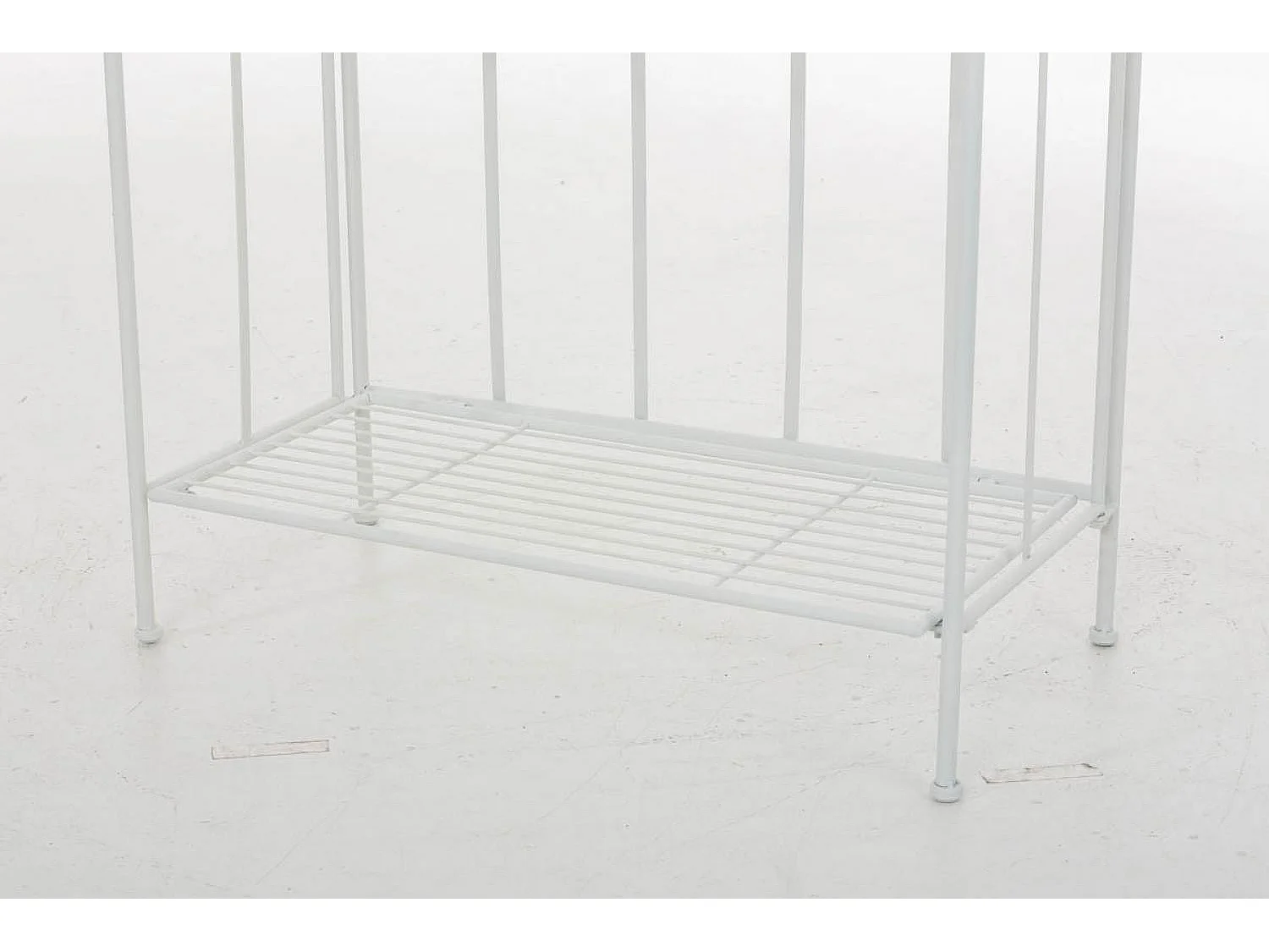 Étagères sur pied - Métal - 66 x 32 x 175cm - Blanc - Flora