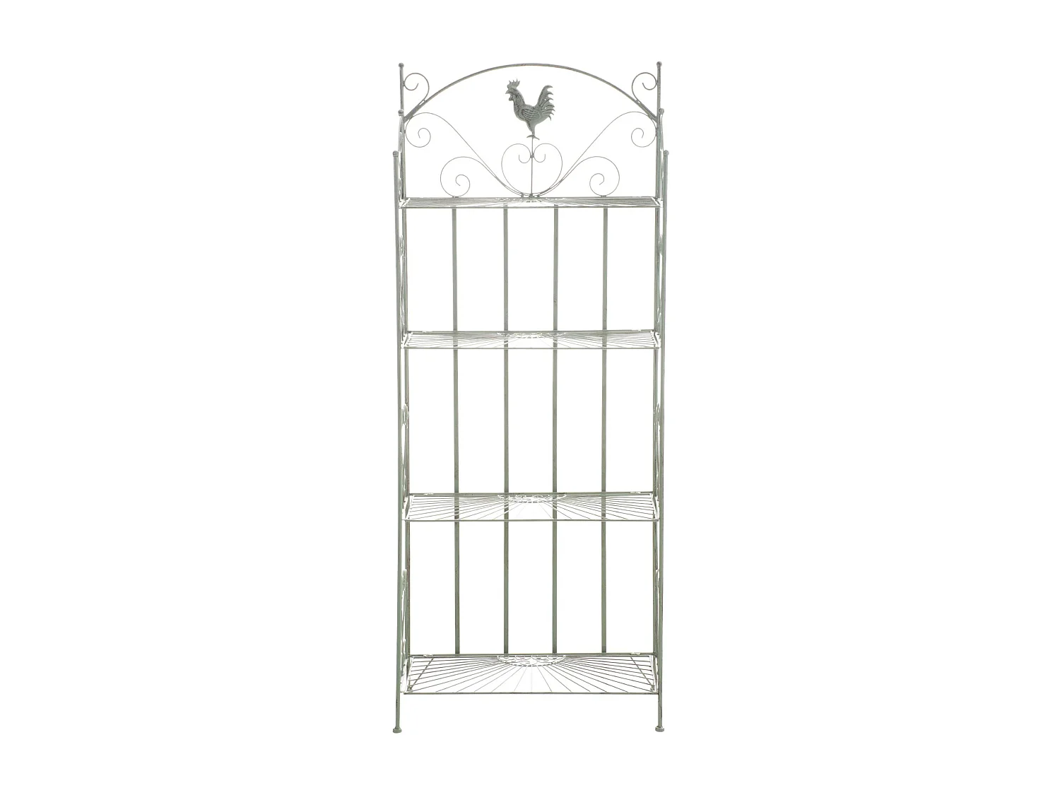 Staande plank - Metaal - 61.5 x 33 x 153cm - antiek/groen - Mia