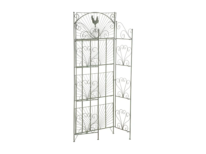 Étagères sur pied - Métal - 61.5 x 33 x 153cm - Vert antique - Mia