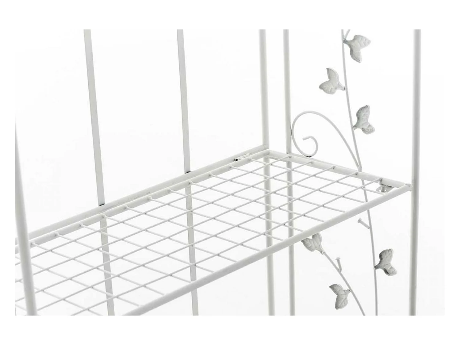 Étagères sur pied - Métal - 60 x 33 x 158cm - Blanc - Arona