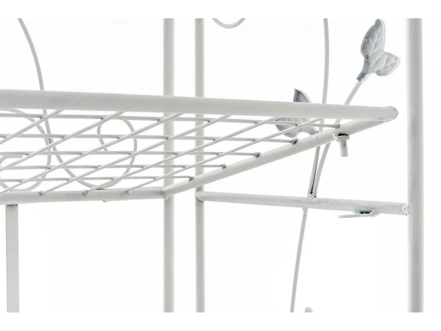 Étagères sur pied - Métal - 60 x 33 x 158cm - Blanc - Arona