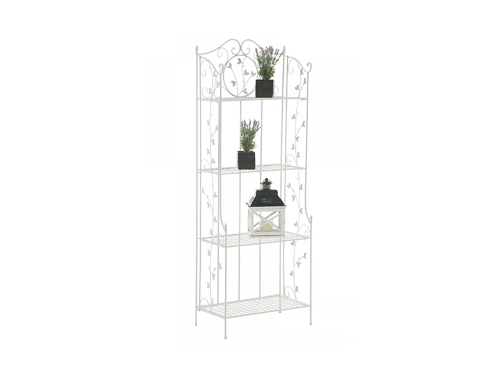 Étagères sur pied - Métal - 60 x 33 x 158cm - Blanc - Arona
