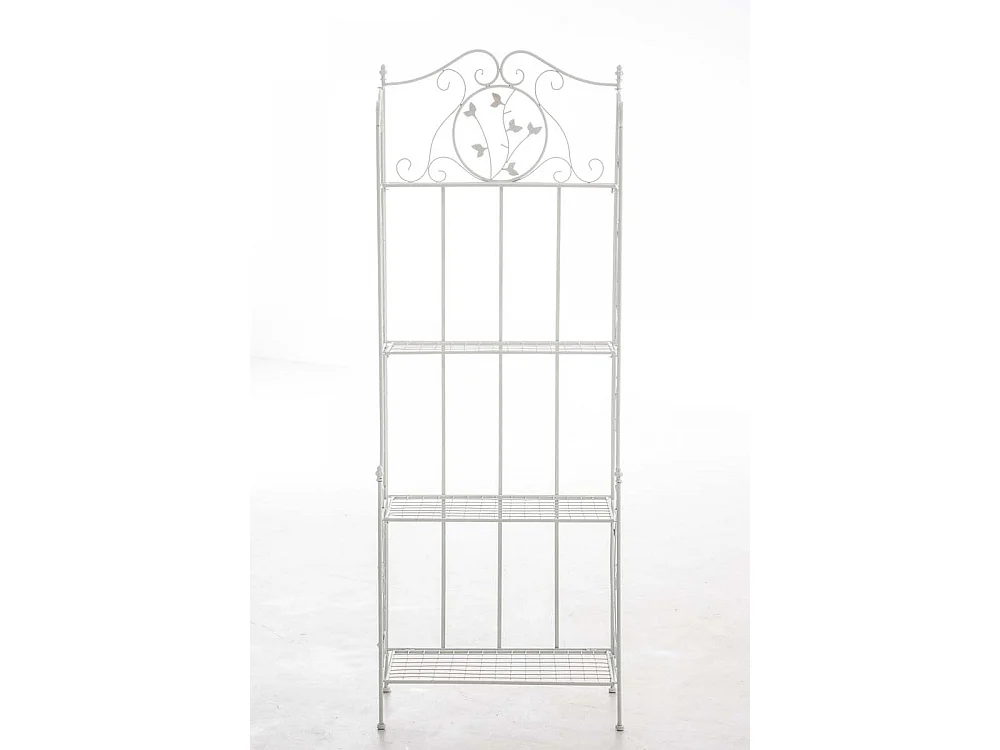 Étagères sur pied - Métal - 60 x 33 x 158cm - Blanc - Arona