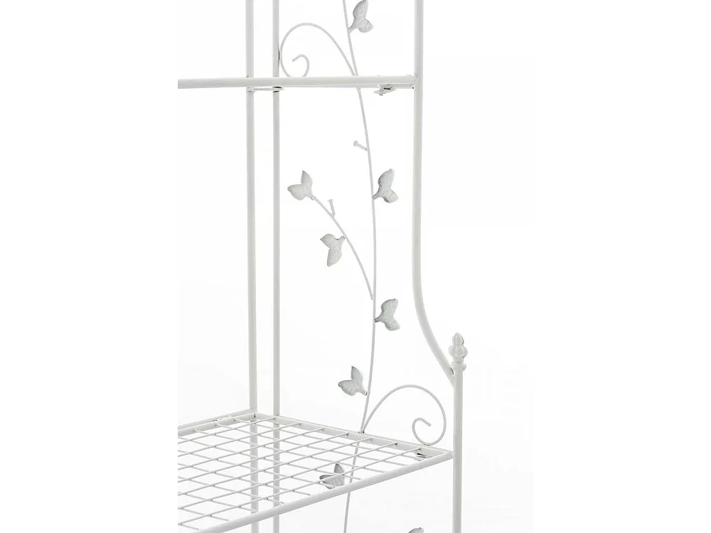 Étagères sur pied - Métal - 60 x 33 x 158cm - Blanc - Arona