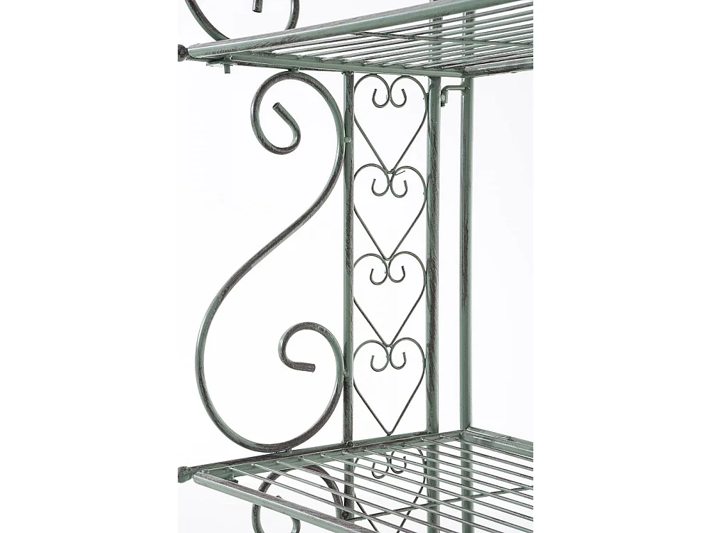 Staande plank - Metalen - 61 x 33 x 153cm - antiek/groen - Antje