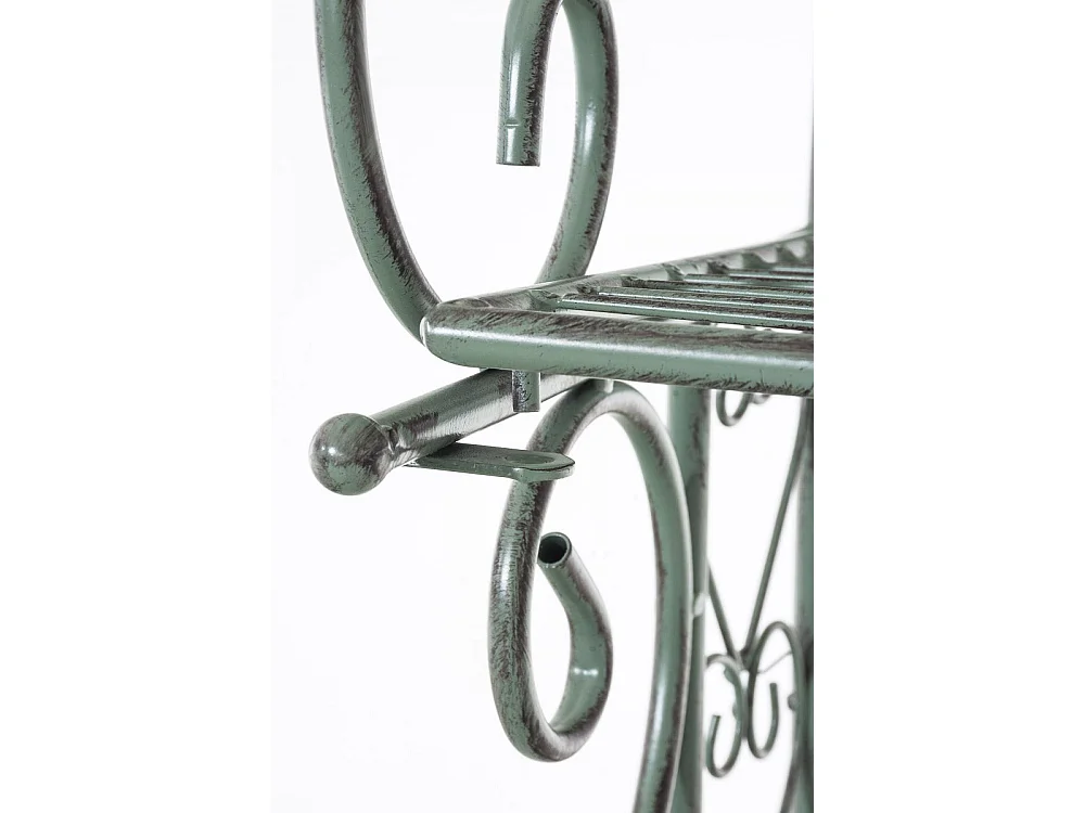 Staande plank - Metalen - 61 x 33 x 153cm - antiek/groen - Antje