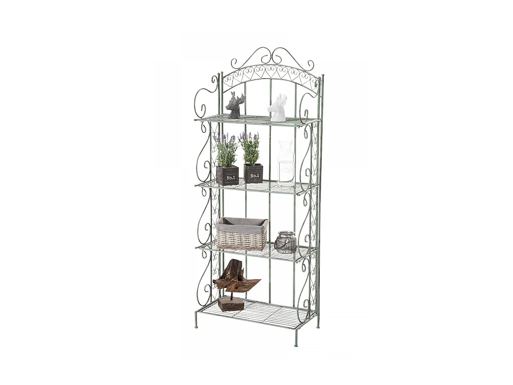 Étagères sur pied - Métal - 61 x 33 x 153cm - Vert antique - Antje
