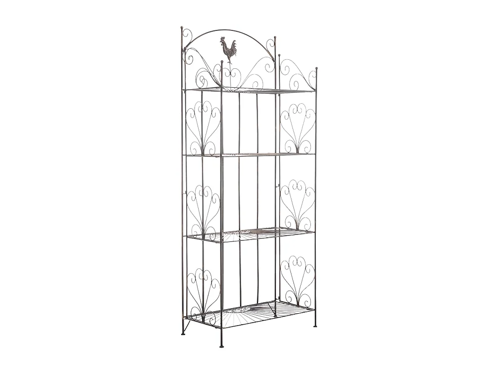 Standregal - Metall - 61.5 x 33 x 153cm - bronze - Mia