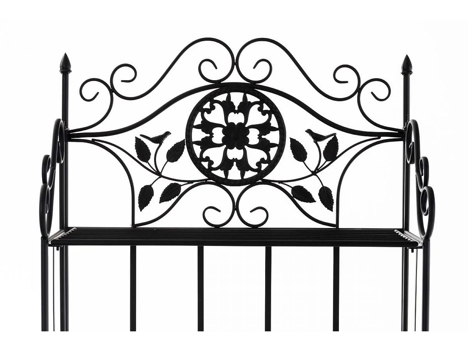 Étagères sur pied - Métal - 66 x 32 x 175cm - Noir - Flora