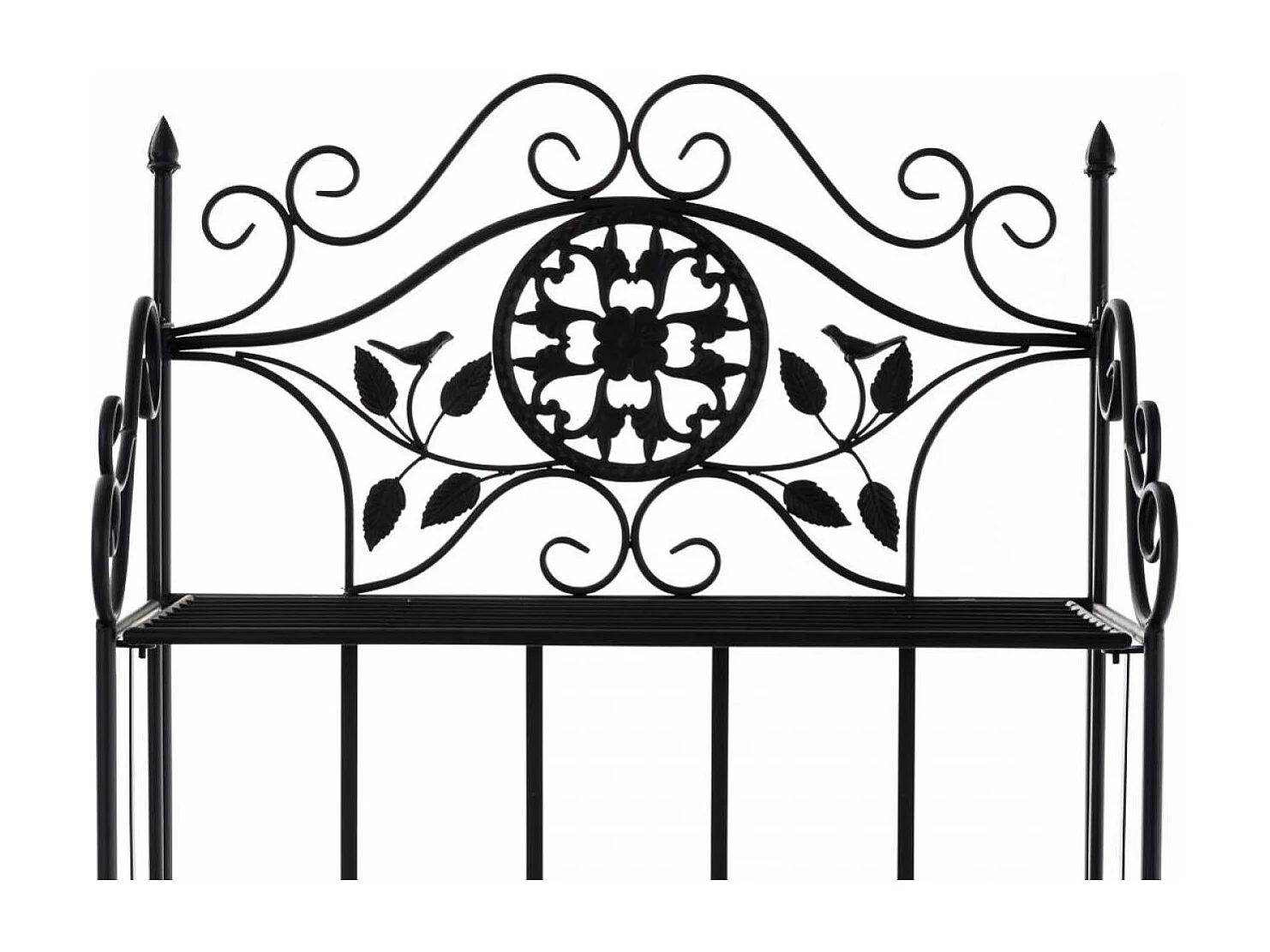 Standregal - Metall - 66 x 32 x 175cm - schwarz - Flora