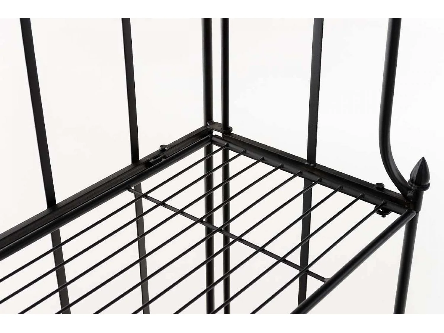 Standregal - Metall - 66 x 32 x 175cm - schwarz - Flora
