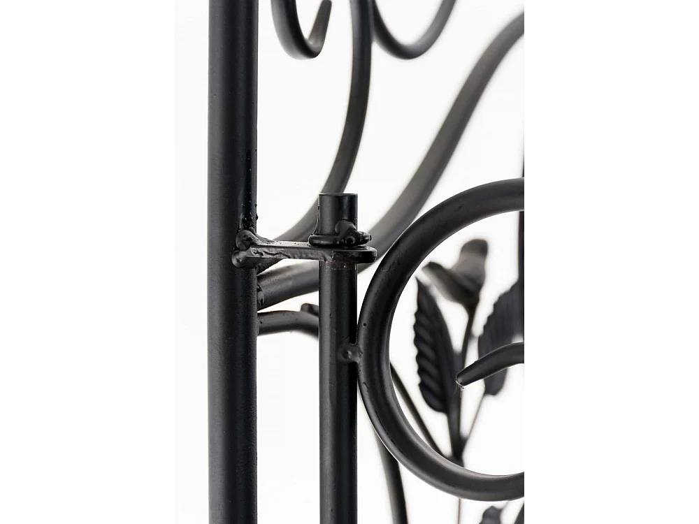 Standregal - Metall - 66 x 32 x 175cm - schwarz - Flora