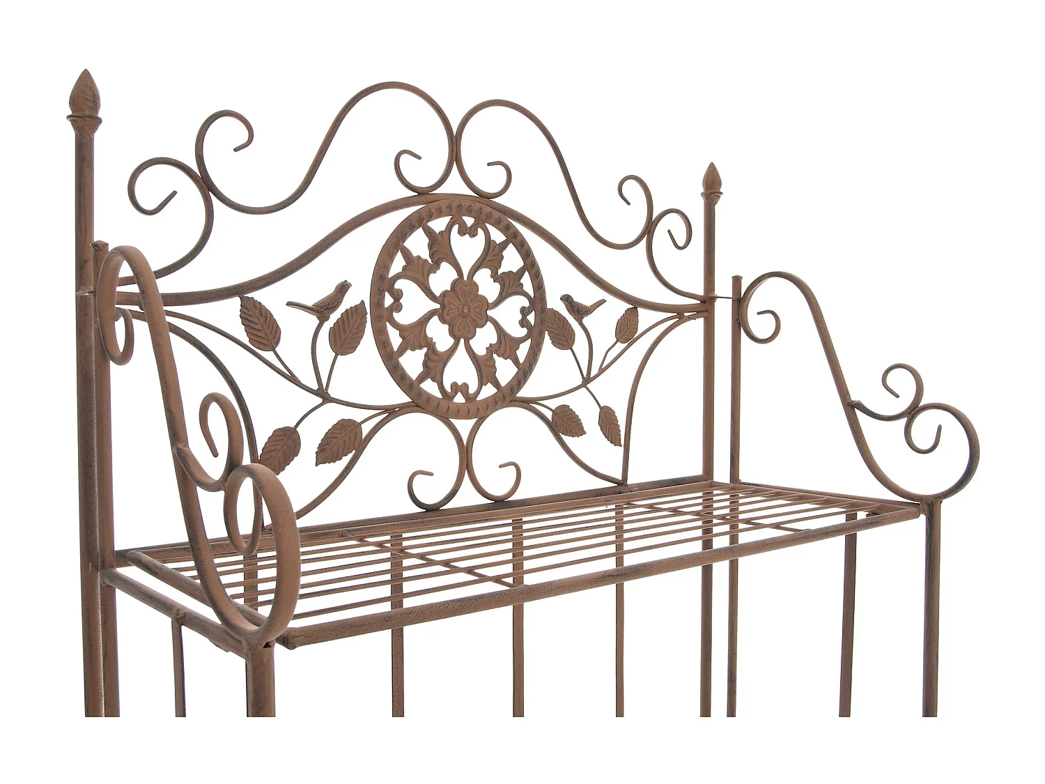 Étagères sur pied - Métal - 66 x 32 x 175cm - Marron antique - Flora