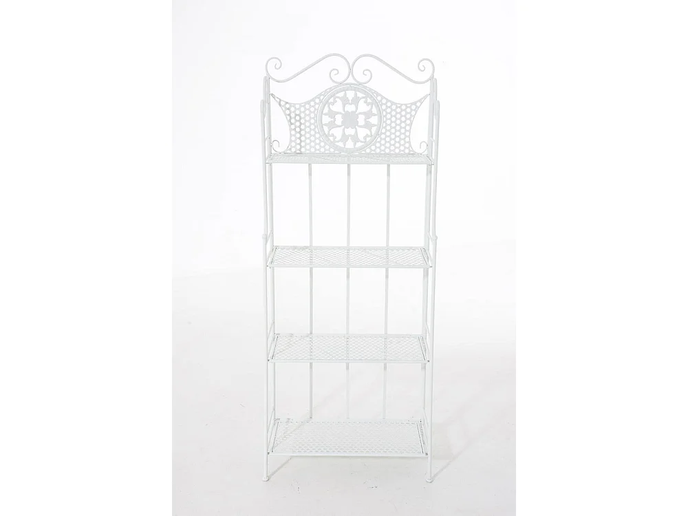 Étagères sur pied - Métal - 61 x 33 x 153cm - Blanc - Anika