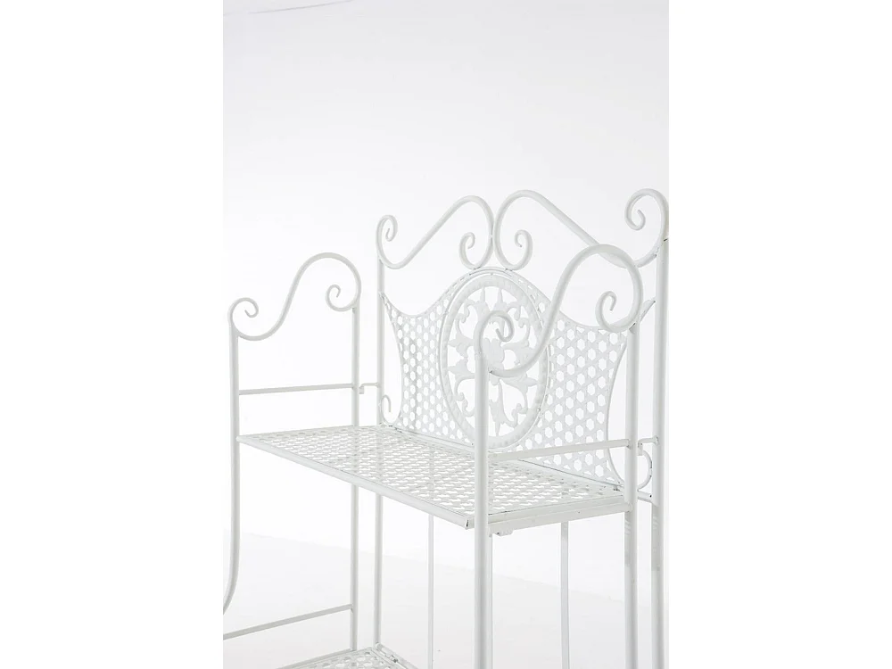 Étagères sur pied - Métal - 61 x 33 x 153cm - Blanc - Anika