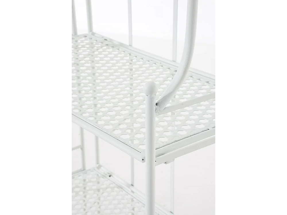 Étagères sur pied - Métal - 61 x 33 x 153cm - Blanc - Anika