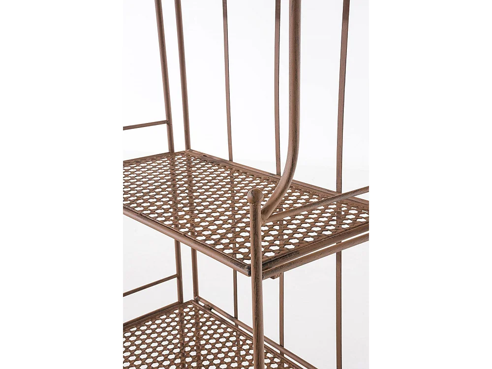 Étagères sur pied - Métal - 61 x 33 x 153cm - Marron antique - Anika