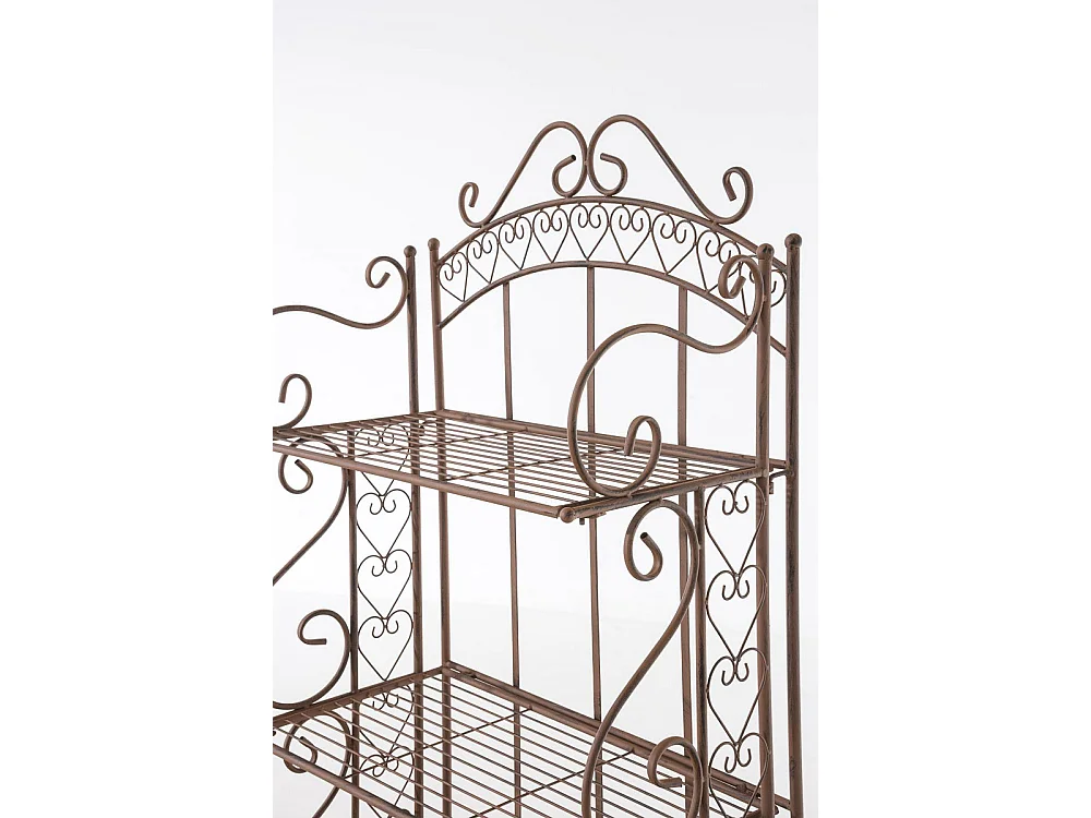 Staande plank - Metalen - 61 x 33 x 153cm - antiek bruin - Antje