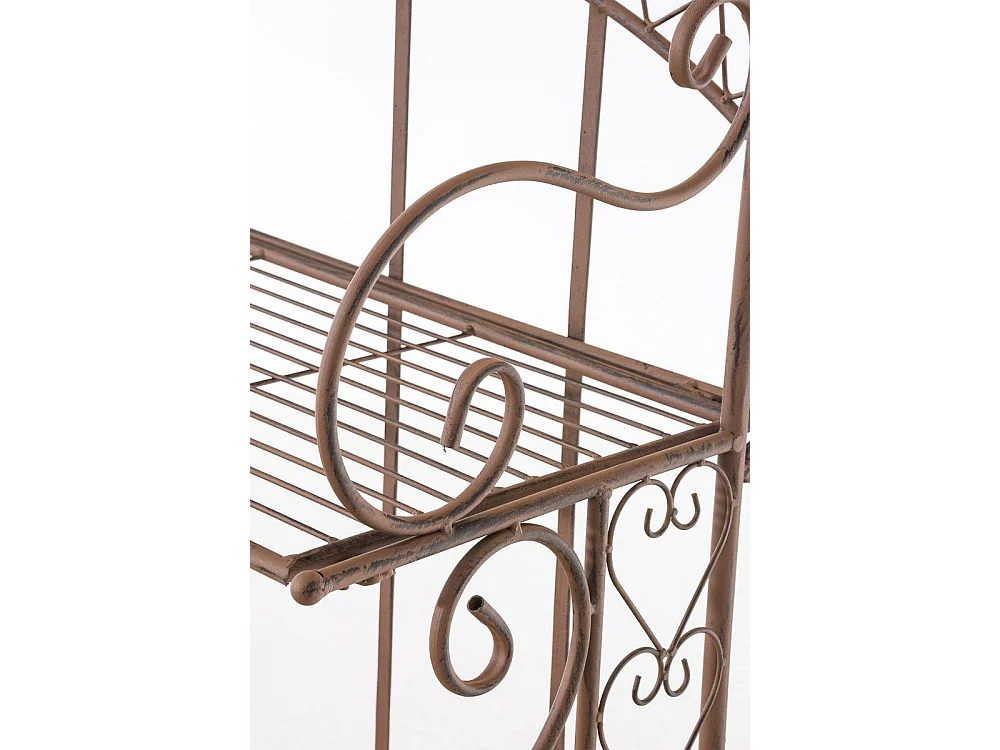 Étagères sur pied - Métal - 61 x 33 x 153cm - Marron antique - Antje