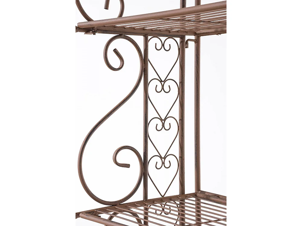 Étagères sur pied - Métal - 61 x 33 x 153cm - Marron antique - Antje