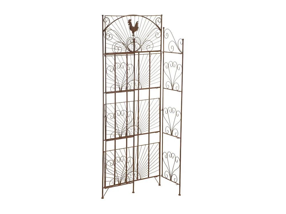 Standregal - Metall - 61.5 x 33 x 153cm - antik braun - Mia