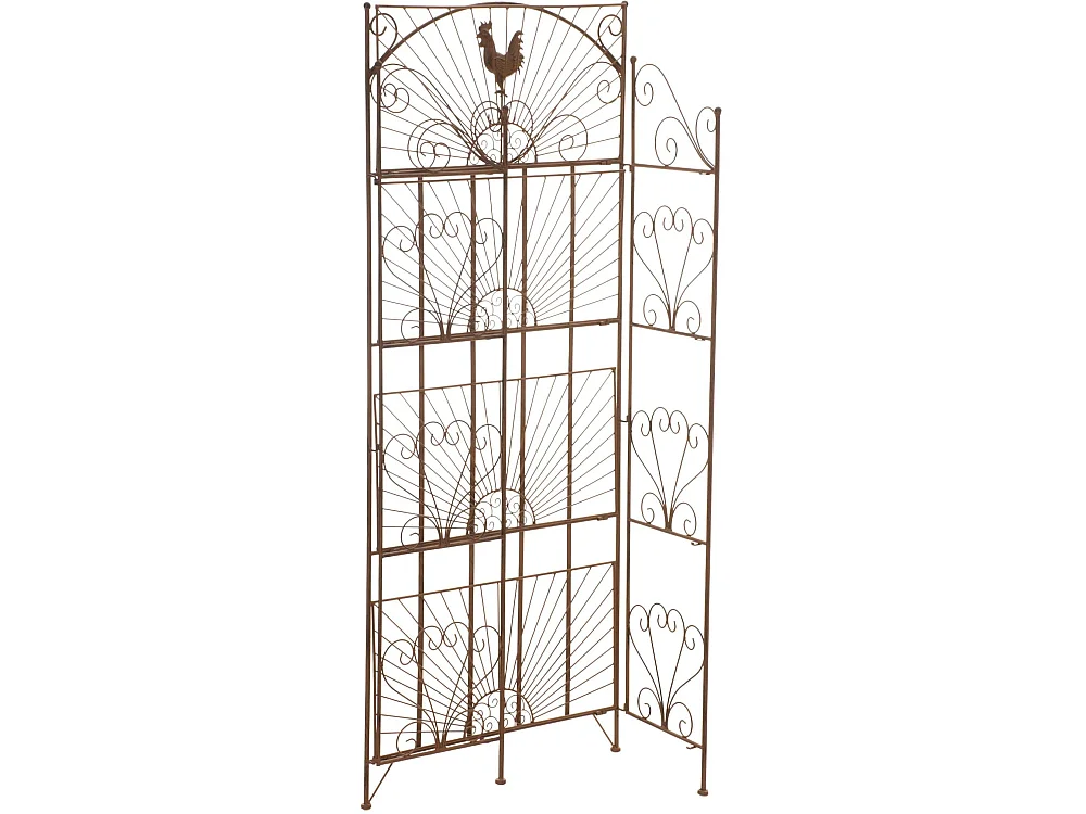 Étagères sur pied - Métal - 61.5 x 33 x 153cm - Marron antique - Mia