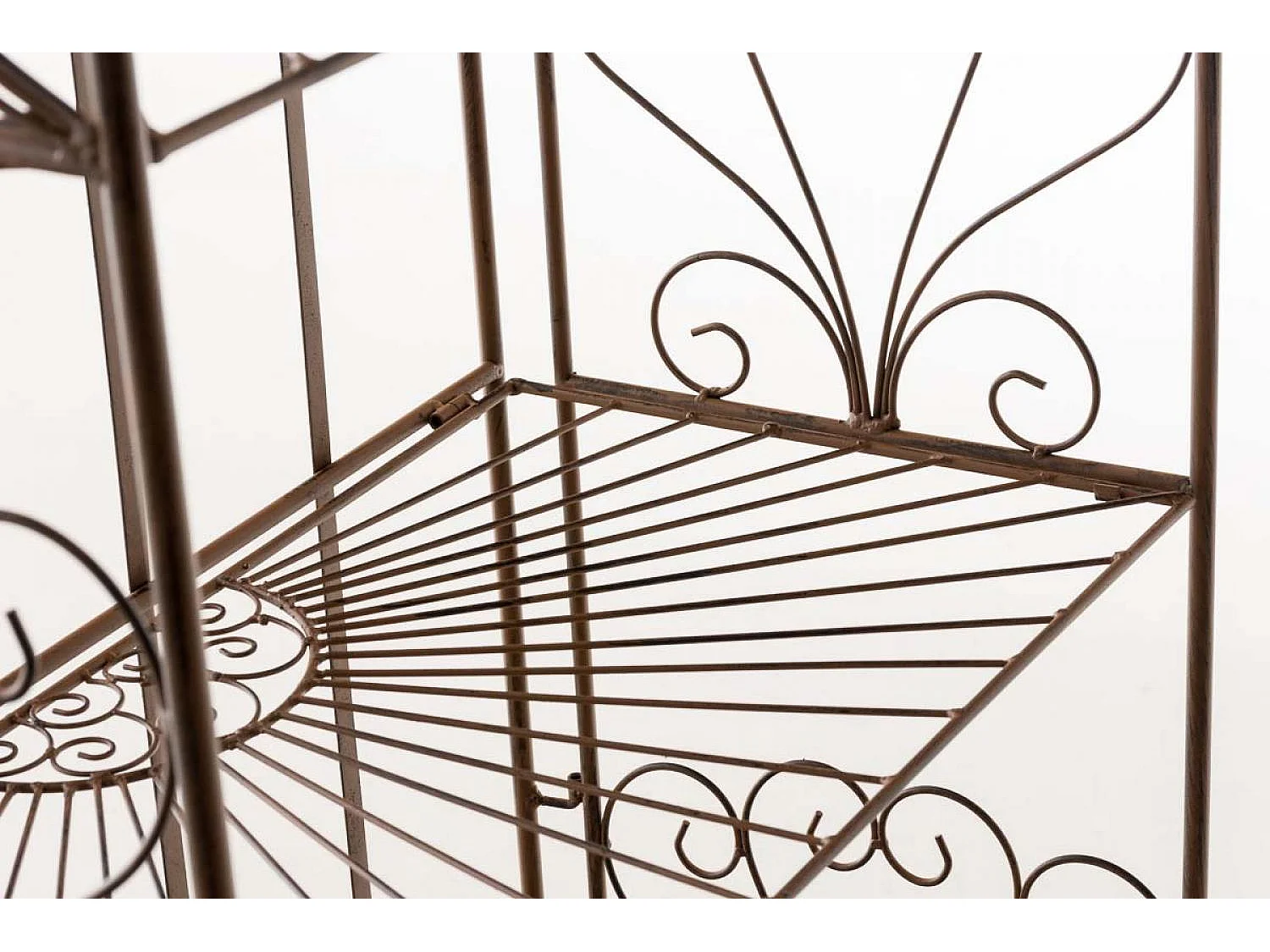 Étagères sur pied - Métal - 61.5 x 33 x 153cm - Marron antique - Mia